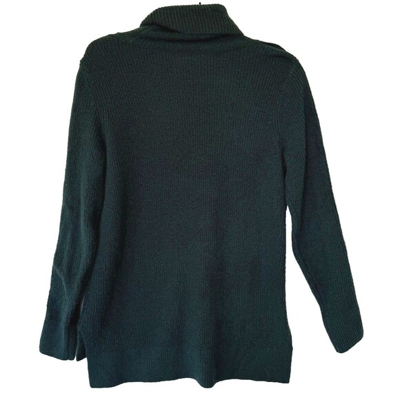 Halogen Women's XS Mock‎ Neck Sweater Green Button Sleeves Oversized - Picture 3 of 16